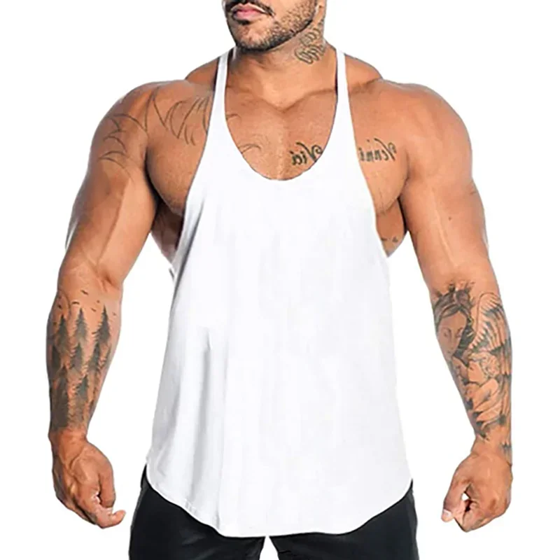 Suspender Tank Top - Hardloopvesten Heren Mouwloos Sweatshirt Gym Singlets